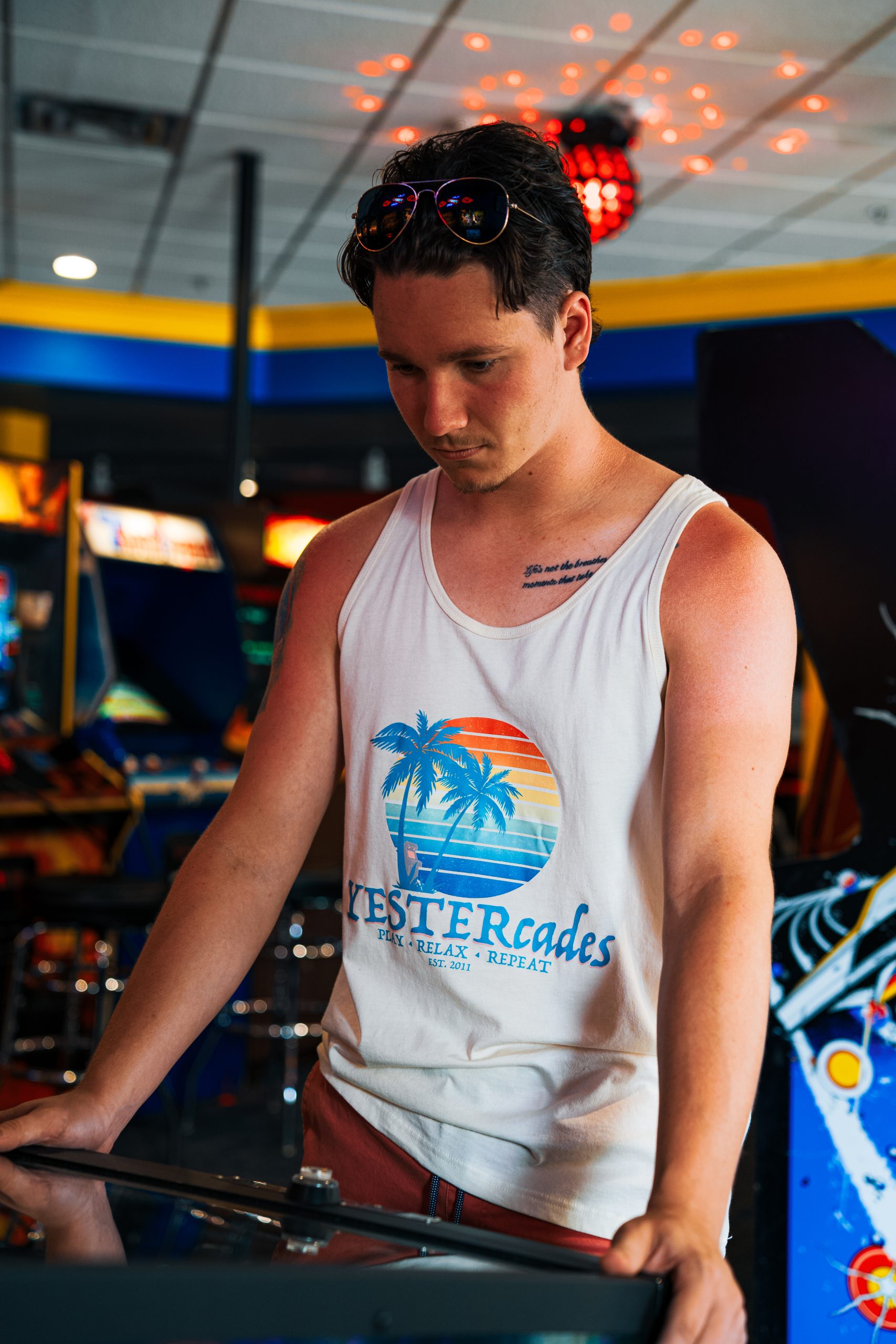 YESTERcades Retro Vacation Tank