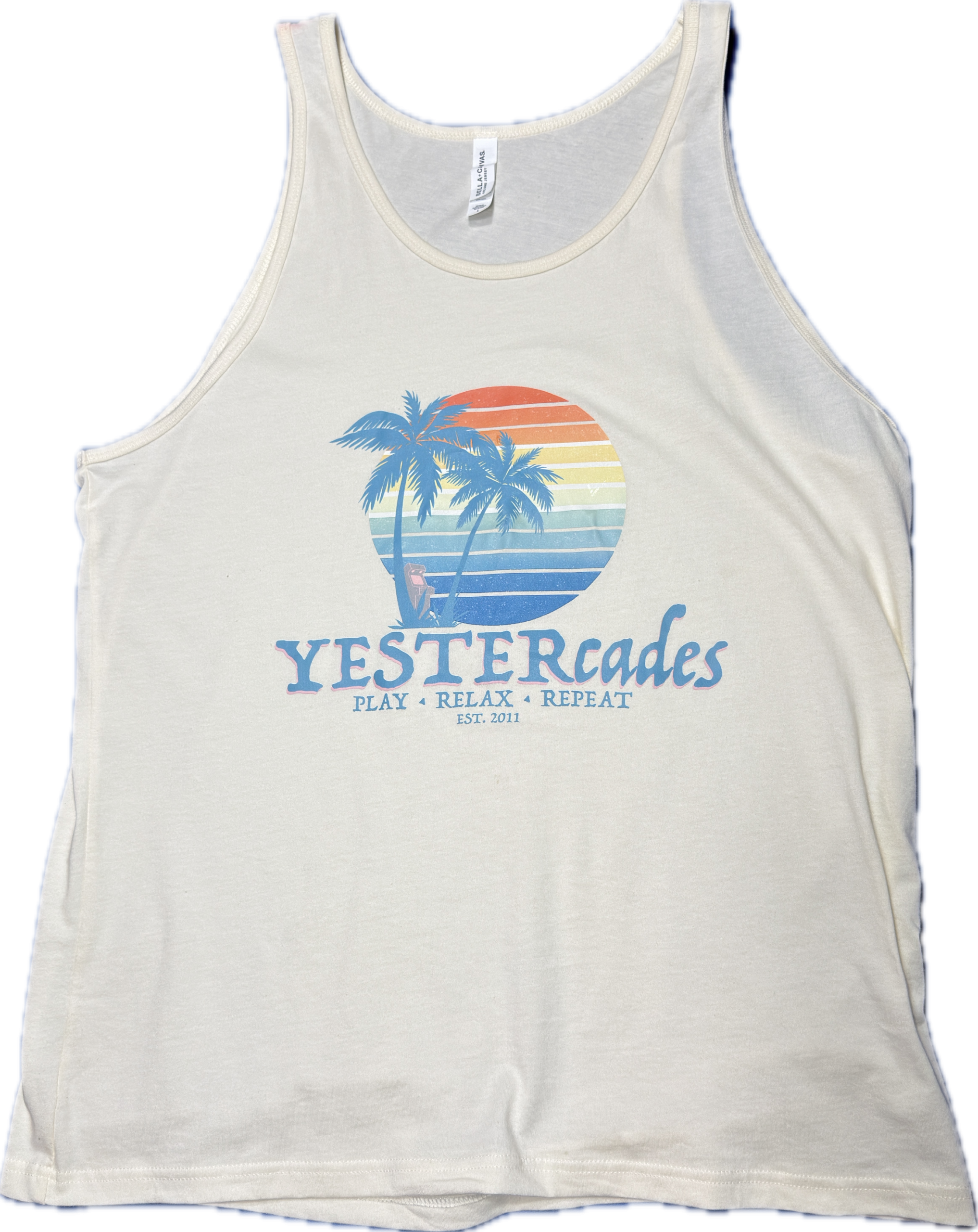 YESTERcades Retro Vacation Tank design